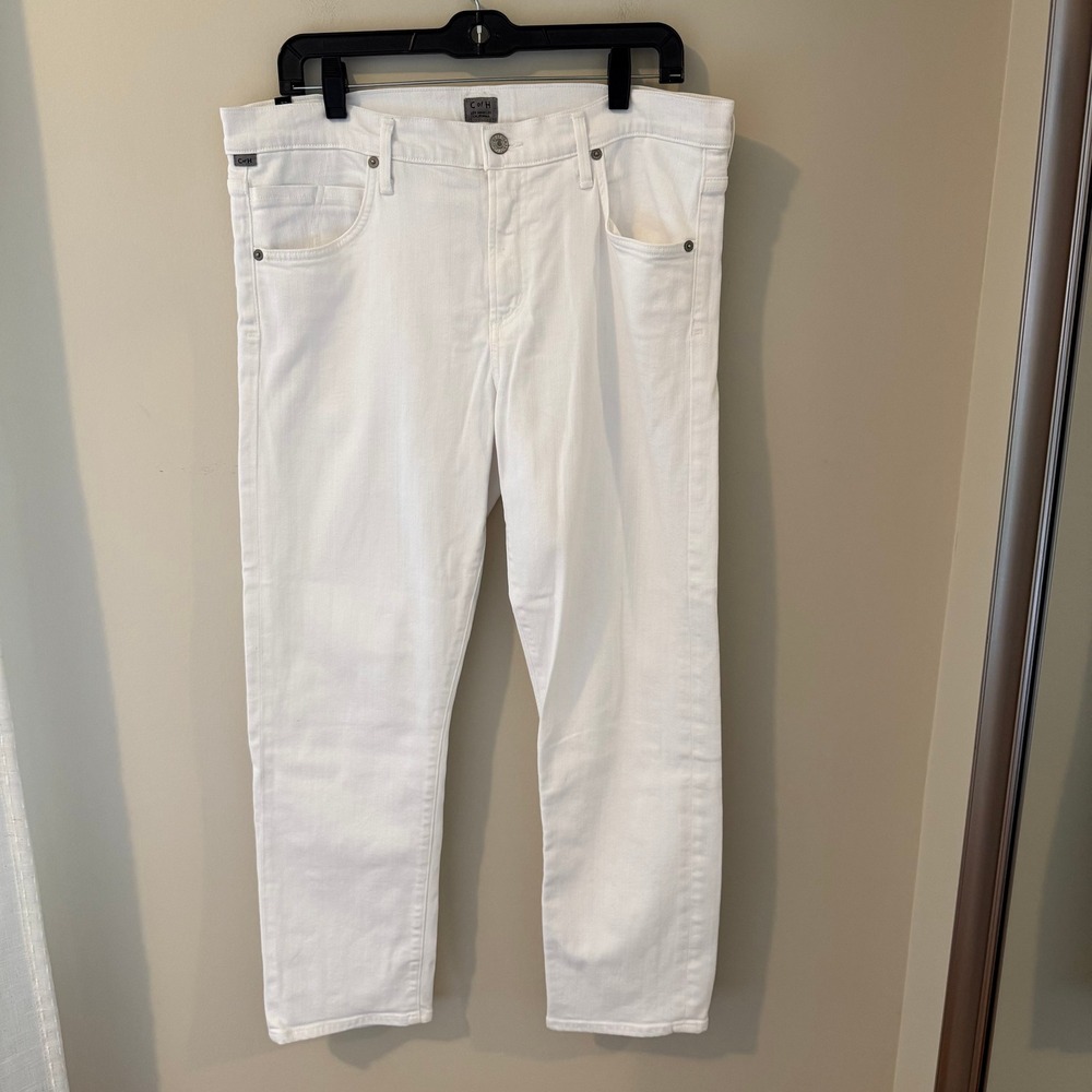 Citizens of Humanity Elsa Midrise Slim Fit Crop White Jeans Size 32
